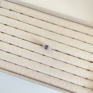 S925 Sterling Silver Natural Amethyst Ring